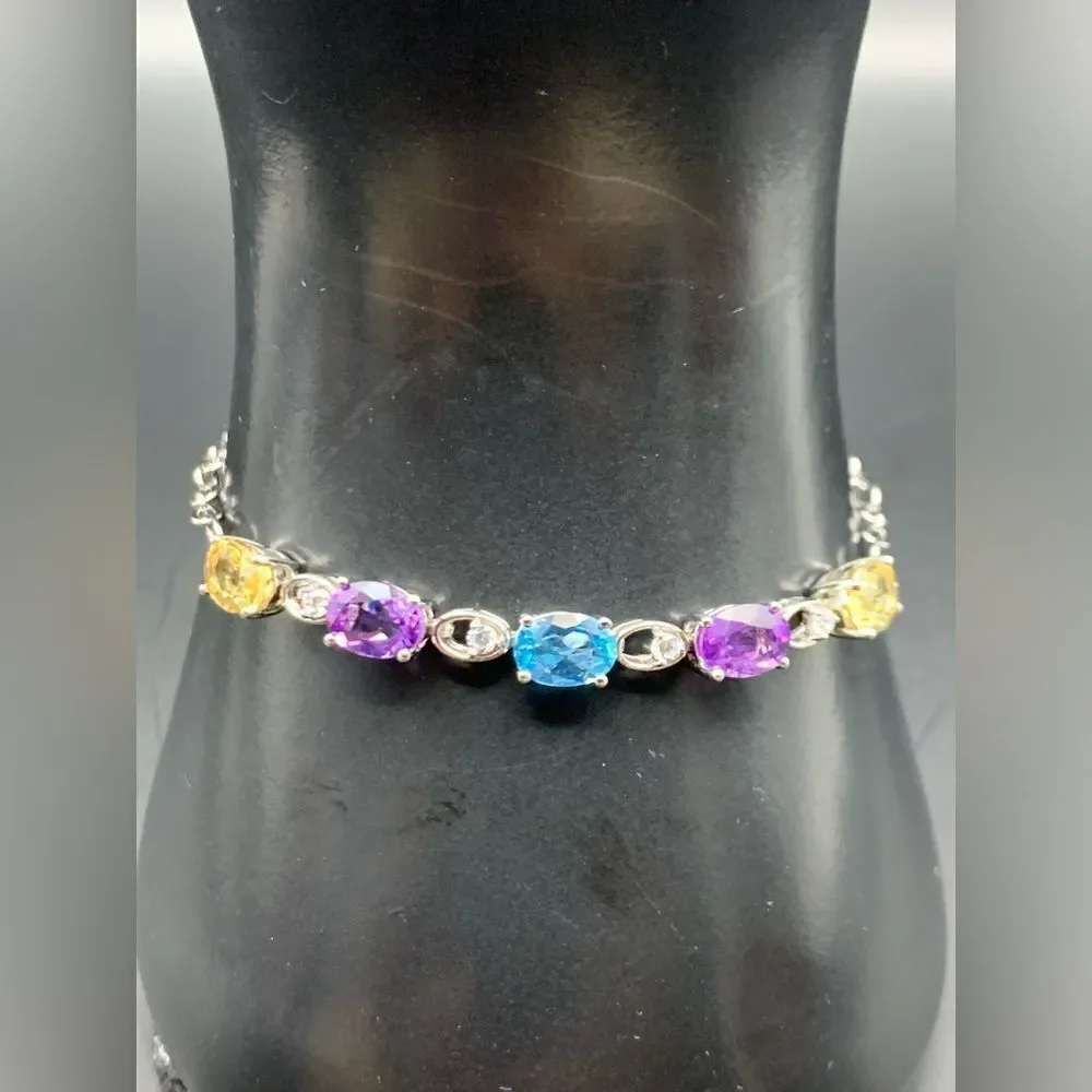 18k White Gold Plated 925 Sterling Silver bracelet